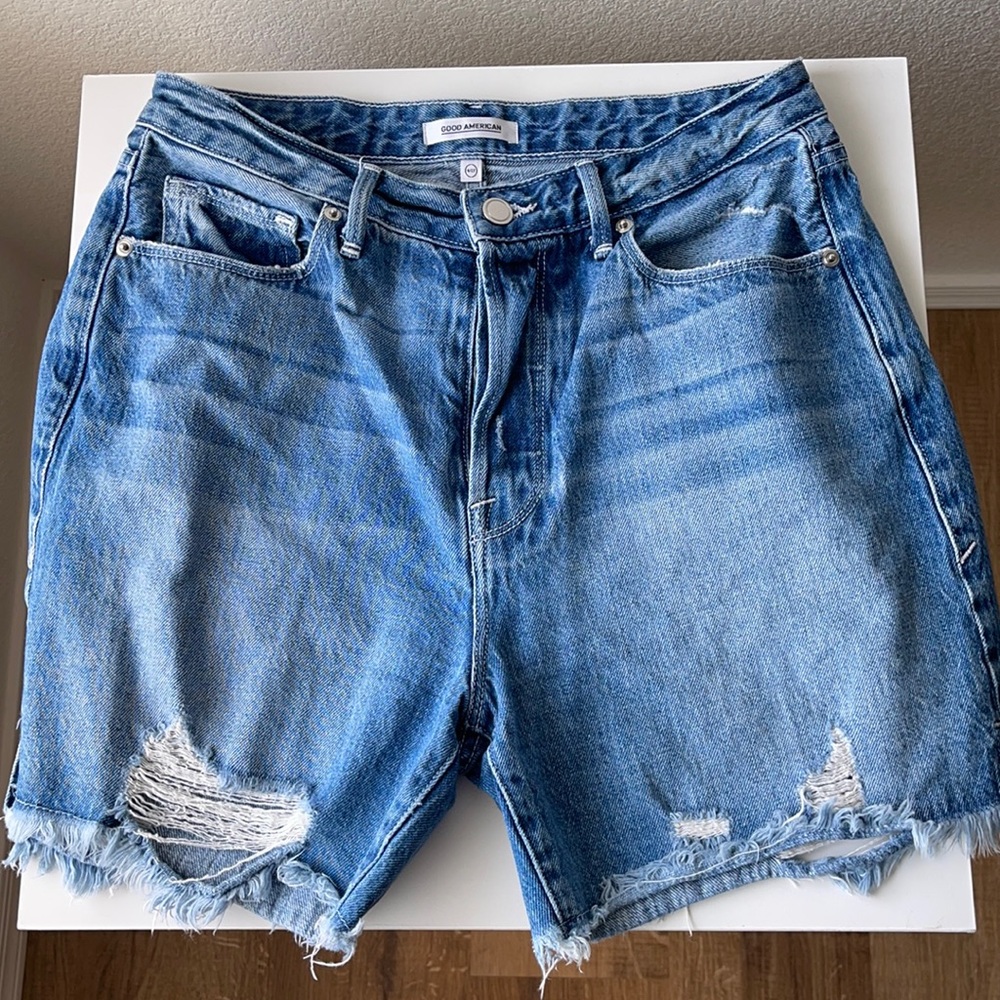 Good American denim shorts